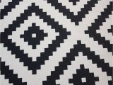 Black and White area Rugs Ikea Ikea Lappljung Ruta Rug Black White