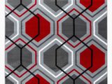 Black and White area Rugs Walmart Summit Collection Geometric Honey B Red Grey Red area Rug Walmart
