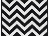 Black and White Chevron area Rug Garland Rug Chevron area Rug, 5 by 7-feet, Large, Black/white