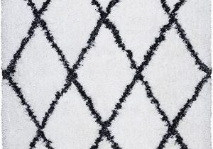 Black and White Plush area Rug Rizzy Home Connex Collection Polyester area Rug 5 X 7 6" White Gray Rust Blue Diamond
