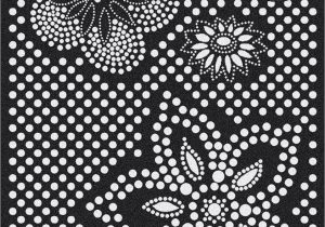 Black and White Polka Dot area Rug Milliken Black & White area Rug Eyelet Mod Black Flowers