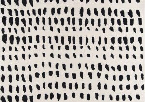 Black and White Polka Dot area Rug Polka Dots Handmade Tufted Wool Ivory Black area Rug In 2020