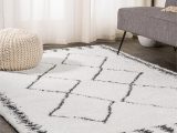 Black area Rug with White Border Jonathan Y Pluto 4 X 6 White/black Indoor Border Bohemian/eclectic …