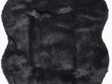 Black Faux Fur area Rug Home Must Haves Faux Sheepskin Fur area Rug Carpet for Bedroom Suitable Chair Couch Cover sofa Living Room Size Black 2 X3