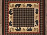 Black forest Decor area Rugs Black forest Decor Bear Tracks Lodge Rug 8 Ft Square In