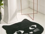Black Fuzzy Bathroom Rug Black Cat Bath Mat