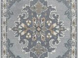 Black Gray Blue area Rug Rizzy Home Resonant Collection Wool area Rug 8 X 10 Gray Light Gray Dark Beige Blue Gray Central Medallion