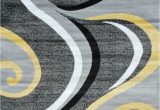 Black Grey and Yellow area Rug Gray and Black and Yellow