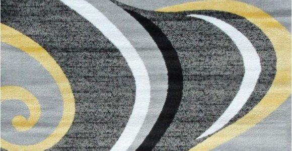 Black Grey and Yellow area Rug Gray and Black and Yellow