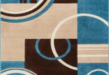 Blue and Brown area Rug Walmart Echo Shapes Circles Blue Brown Modern Geometric Fy Casual Hand Carved 9×13 9 3 X 12 6 area Rug Easy to Clean Stain Fade Resistant Abstract
