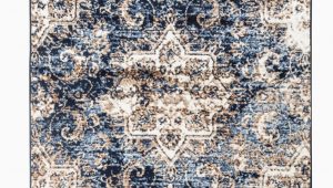 Blue and Brown area Rug Walmart Romance Collection Rugs Blue Cream Brown Distressed Washed oriental Design Premium soft area Rug 2 X3 Door Scatter Mat