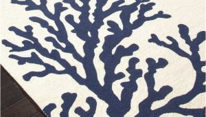 Blue and Coral area Rug Coral Branch Out area Rug Navy Blue and White