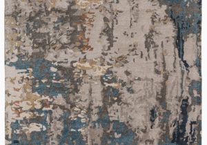 Blue and Gray Abstract Rug Segall Handmade Abstract Dark Blue Gray Rug Burke Decor