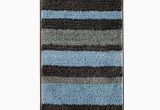 Blue and Gray Bathroom Rugs 34 X 21 In Microfiber Bath Rug Gray Blue Stripe Pattern
