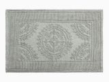 Blue and Gray Bathroom Rugs Jean Pierre Cotton Stonewash Medallion 17 In X 24 In