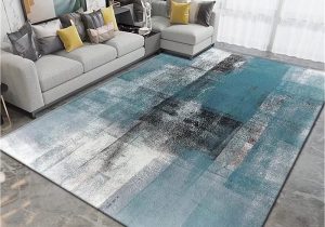 Blue and Gray Kitchen Rugs Carpet Pattern Children’s Rugs Blue Ink Painting Living Room Washable Rug Kitchen Rug Non-slip 40 X 60 Cm Rug for Office Chair Designer Rug