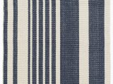 Blue and Gray Striped Rug Portland Striped Handmade Flatweave Cotton Dark Blue area Rug