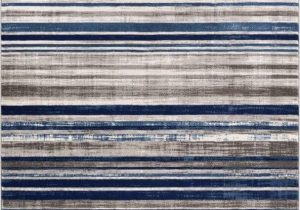 Blue and Gray Striped Rug Signature Stripes Blue Modern Distressed Rug