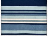 Blue and Gray Striped Rug Tribeca Water Blue Striped Woven Indoor Outdoor Rug