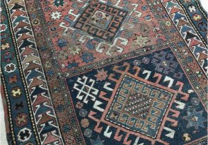 Blue and Green oriental Rugs No 0172 Beautiful Caucasian Kazak Faded Green Blue and Red
