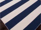 Blue and Navy Rug Tierra Handmade Stripe Navy White area Rug Burke Decor