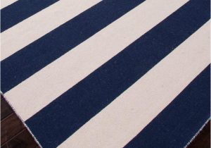 Blue and Navy Rug Tierra Handmade Stripe Navy White area Rug Burke Decor