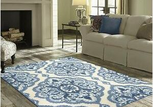 Blue and White area Rugs 5×7 Light Blue White Medallion Floral area Rug 5×7 Damask