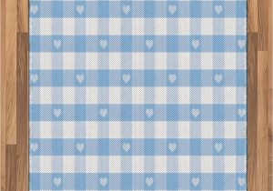 Blue and White Check Rug Amazon Ambesonne Checkered area Rug Gingham Motif with