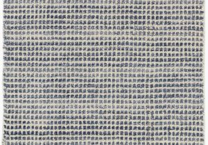 Blue and White Check Rug Homer Checkered Hand Knotted Blue area Rug