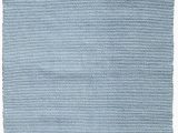 Blue and White Cotton Rug solid Light Blue Flatweave Eco Cotton Rug Hook & Loom