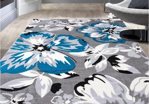 Blue and White Floral area Rugs Gray/grey Teal Blue White Floral area Rugs Floral area Rugs …