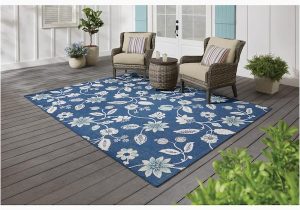 Blue and White Floral area Rugs Hampton Bay Blue/white 7 Ft. X 9 Ft. Floral Indoor/outdoor area …