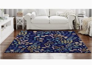 Blue and White Floral area Rugs Navy Rugs Ditsy Flowers On Blue area Rugs Floral Rugs Navy – Etsy.de