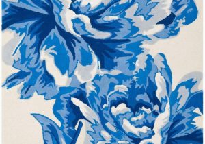 Blue and White Floral Rug Rug Imr505a isaac Mizrahi area Rugs by Safavieh