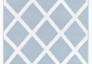 Blue and White Indoor Outdoor Rug Lightweight Reversible Diamond Light Blue White Indoor Outdoor area Rug