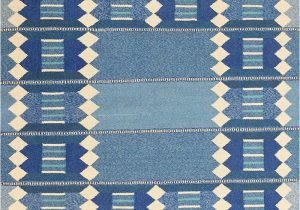 Blue and White Kilim Rug J Nazmiyal Inc Scandinavian Vintage Swedish Kilim Blue
