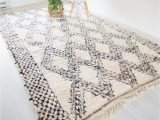 Blue and White Moroccan Rug aspen Vintage Moroccan Rug