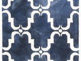 Blue and White Patterned Rug Monroe Hand Tufted Wool Navy Blue Light Blue White area Rug