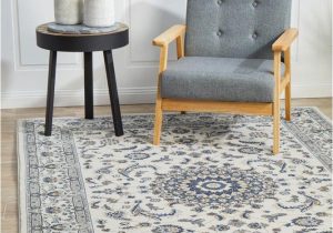 Blue and White Persian Rug Manal oriental Rug White