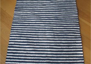 Blue and White Rug Runner Striped Blue and White Rug Navy Blue Stripes Scandinavian