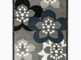Blue and White Rug Walmart Newport Collection – Gray, White, Navy Blue Floral Modern area Rug