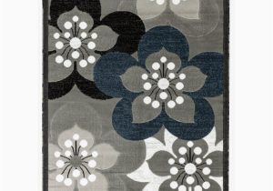 Blue and White Rug Walmart Newport Collection – Gray, White, Navy Blue Floral Modern area Rug