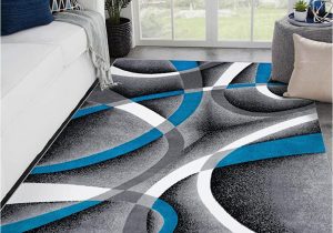 Blue and White Rugs Amazon Persian area Rugs 2305 Turquoise White 2 X 3 Modern Abstract area Rug Carpet