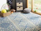 Blue and White Rugs Amazon Safavieh Linden Collection Lnd174n area Rug, 6’7″ X 6’7″ Round, Cream/blue