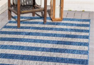 Blue and White Striped Rug 8×10 9 X 12 Outdoor Striped Rug