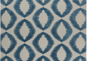 Blue and White Wool Rug Modern Geometria Dark Blue and White Flat Woven Wool Rug