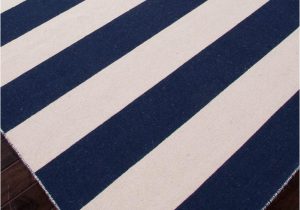 Blue and White Wool Rug Tierra Handmade Stripe Navy & White area Rug – Burke Decor