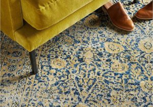 Blue and Yellow Throw Rugs Aysel Rug