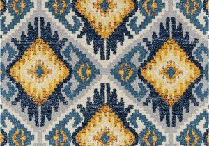 Blue and Yellow Throw Rugs Dietz Geometric Blue Yellow area Rug