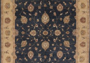 Blue area Rugs 10×14 Charcoal Blue Floral Oushak oriental area Rug 10×14